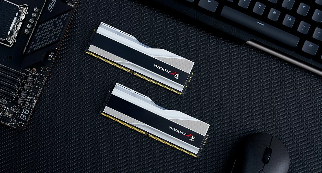 Ram PC G.Skill Trident Z5 RGB Sliver DDR5 7200MHz 32GB (2x16GB) F5-7200J3445G16GX2-TZ5RS