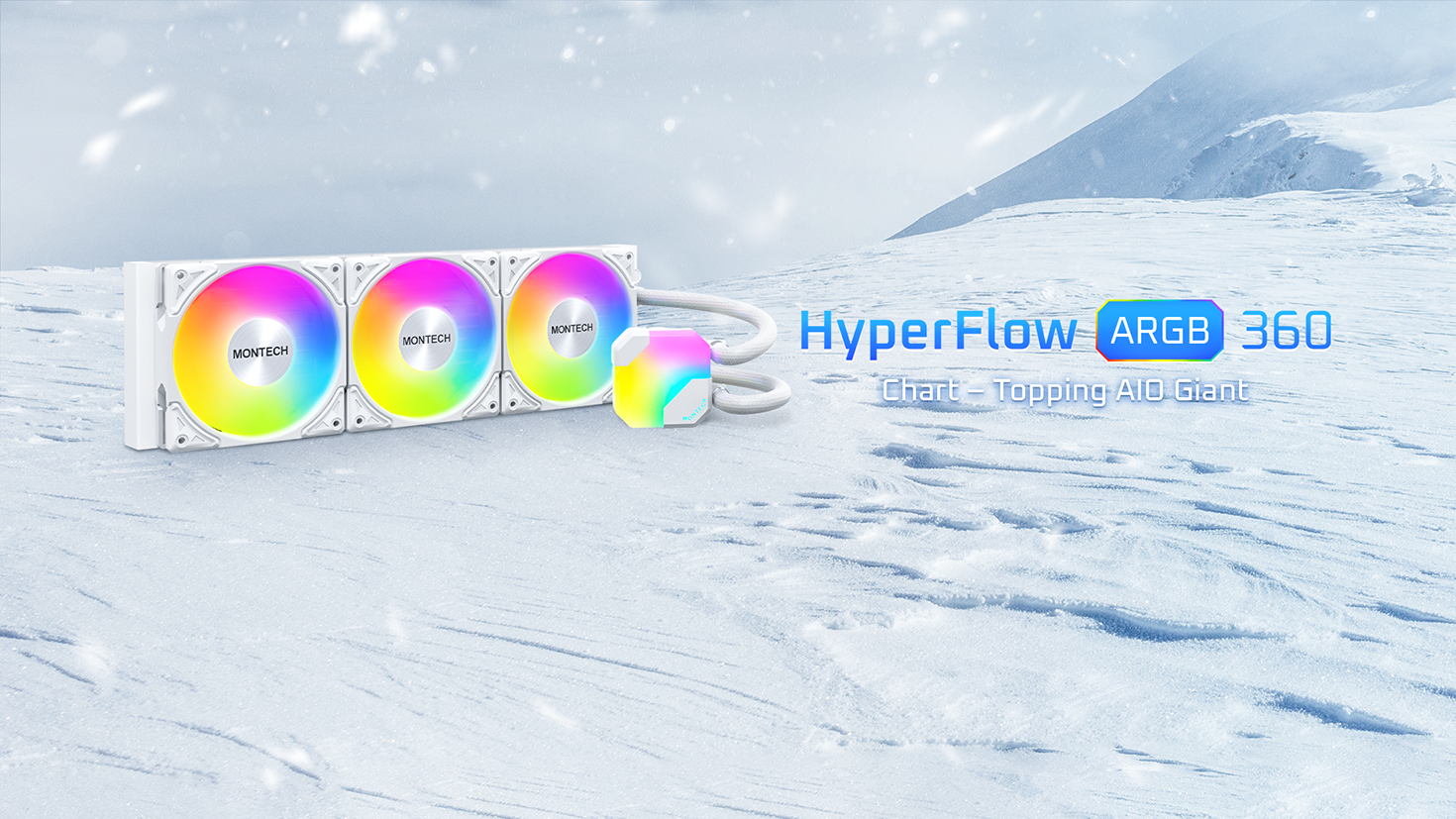 Bộ tản nhiệt nước AIO CPU Montech HyperFlow 360 White ARGB
