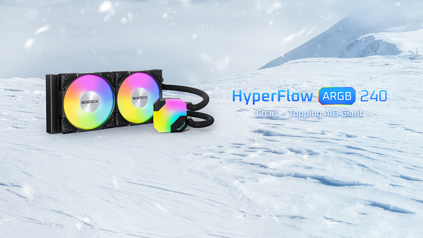 Bộ tản nhiệt nước AIO CPU Montech HyperFlow 240 Black ARGB
