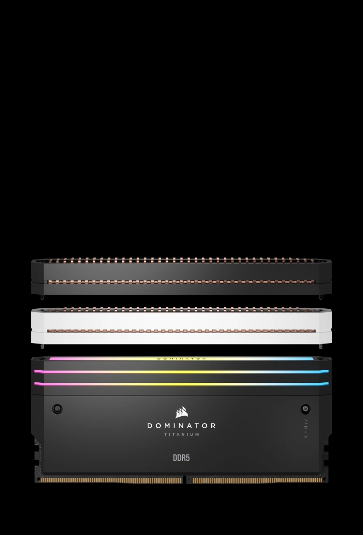 Ram PC Corsair Dominator Titanium RGB White 64GB 6400MHz DDR5 (2x32GB)