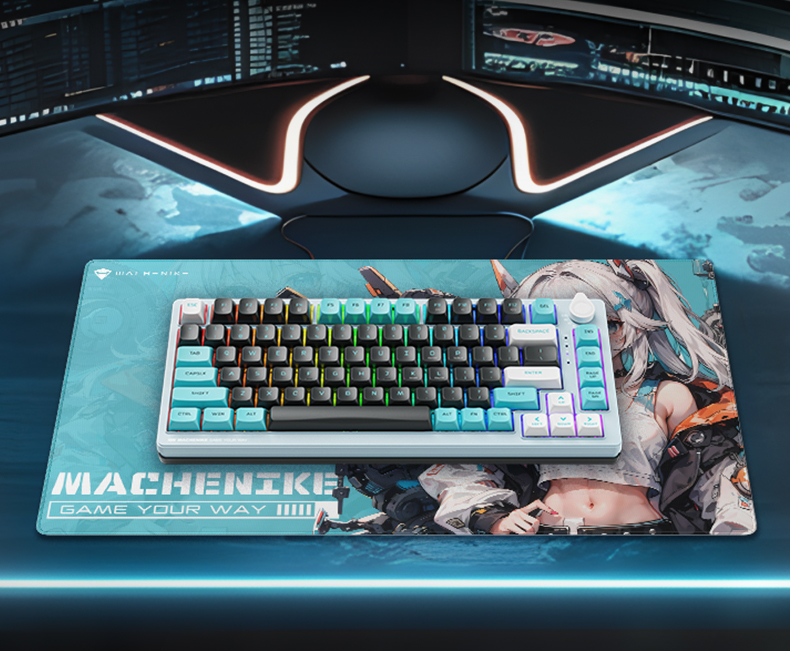 Bàn Phím Cơ Gaming Machenike K600T-B82 WIRELESS White Purple classic