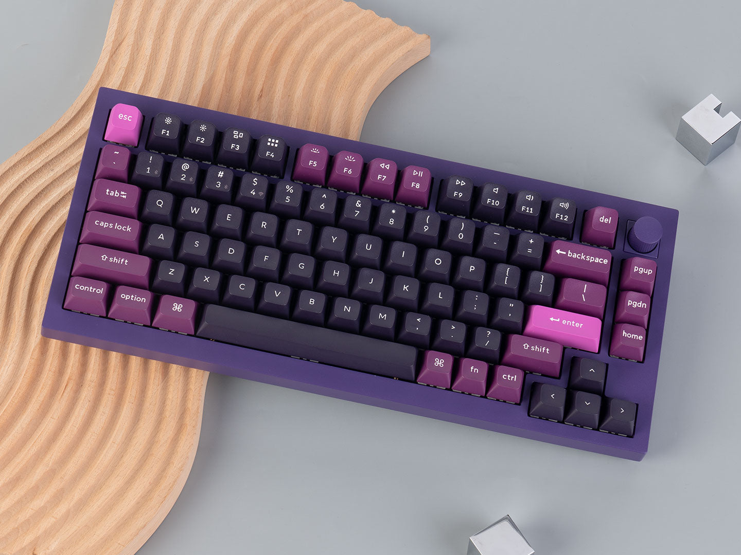 Bàn Phím Cơ Không Dây Keychron Q1 Max Purple RGB Knob Hotswap (Gateron Sw)