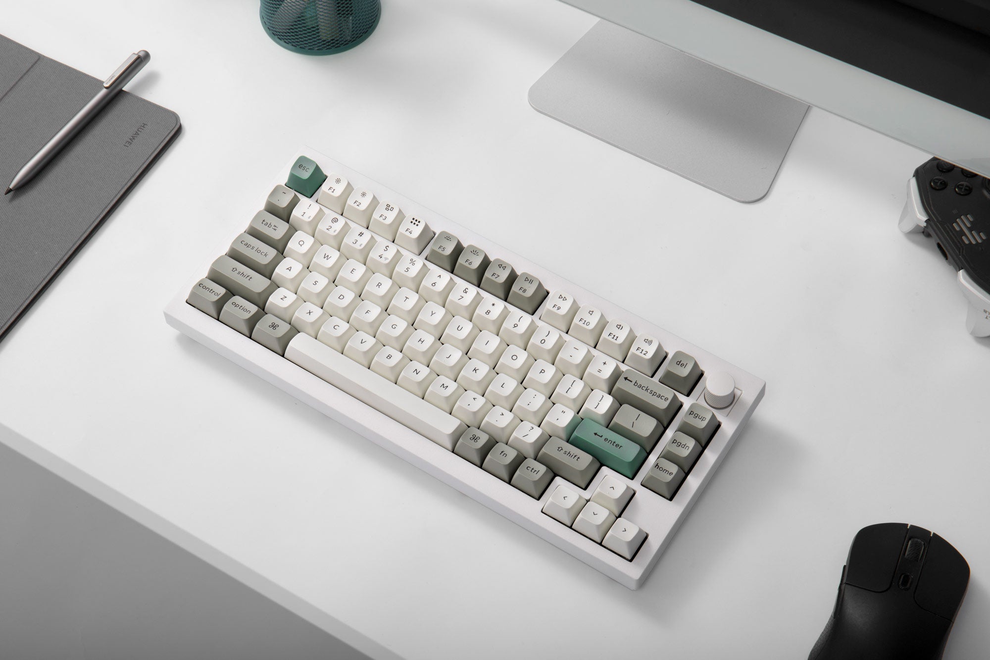 Bàn Phím Cơ Không Dây Keychron Q1 Max Shell White RGB Knob Hotswap (Gateron Sw)