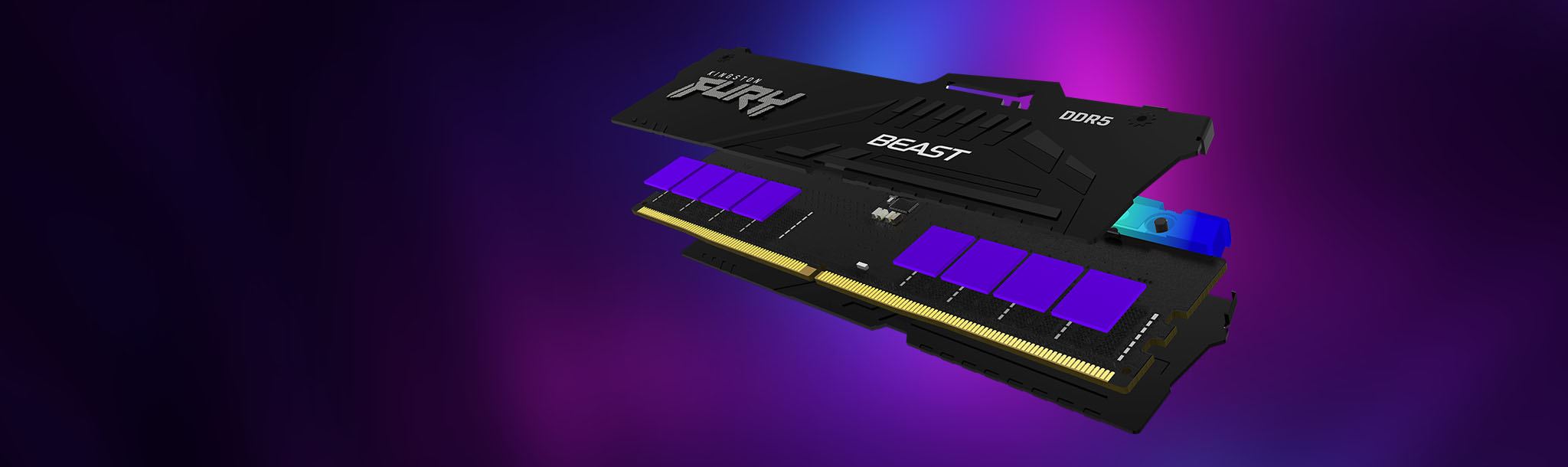 Ram PC Kingston Fury Beast RGB 64GB (2x32GB) 5600MHz