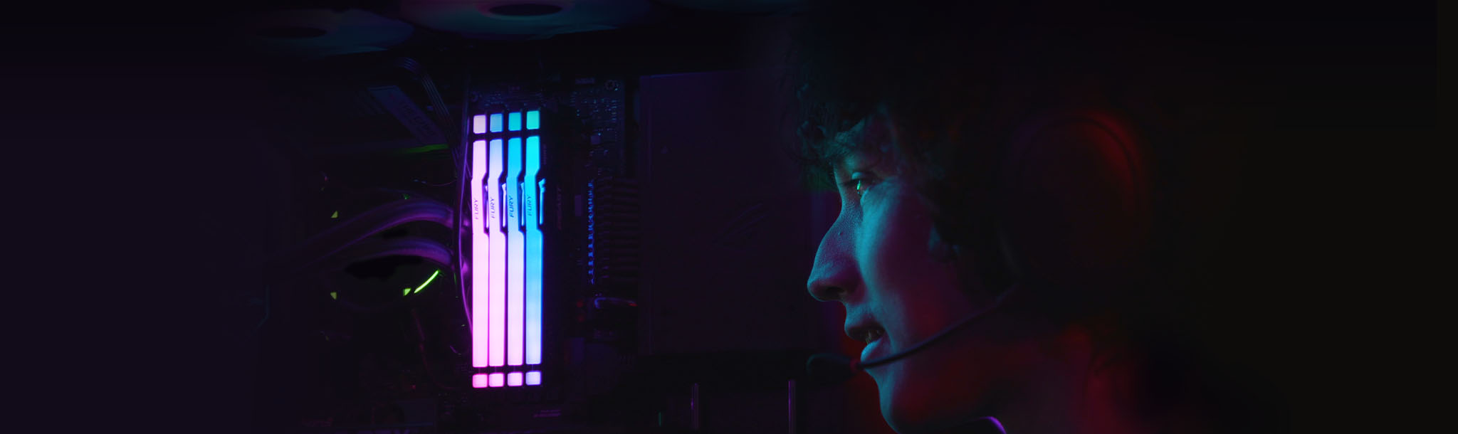 Ram PC Kingston Fury Beast RGB 32GB 5200MHz DDR5 (2x16GB)