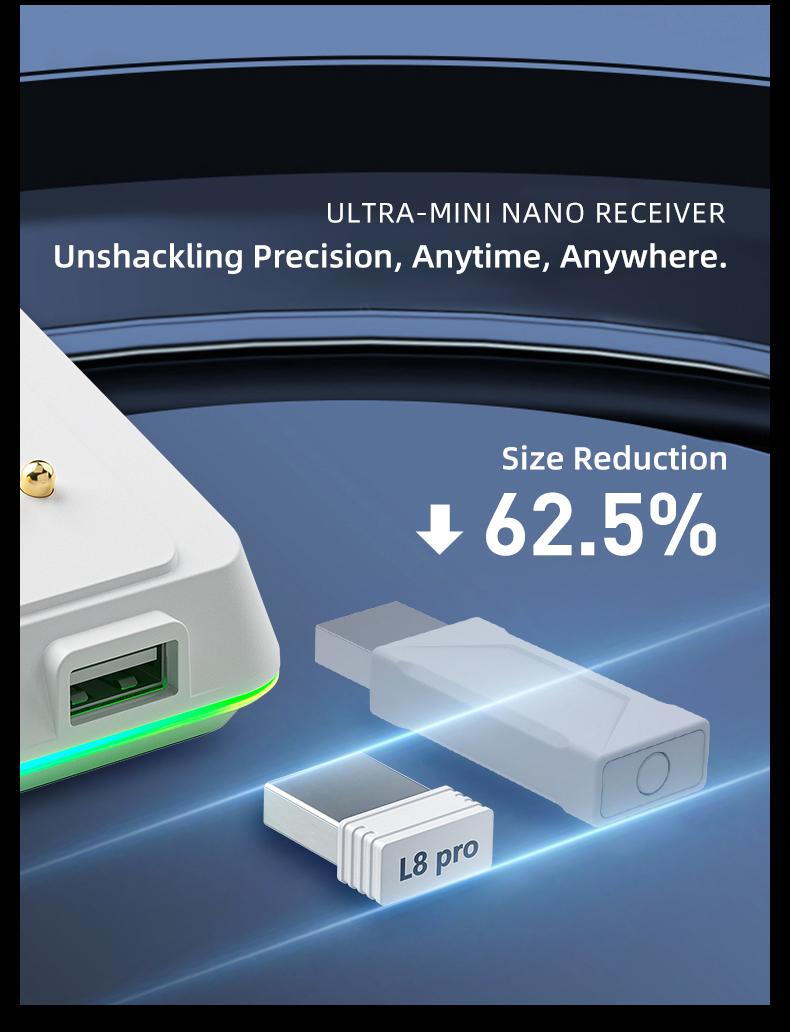 Chuột Gaming Không Dây Machenike L8 Pro Wireless Black