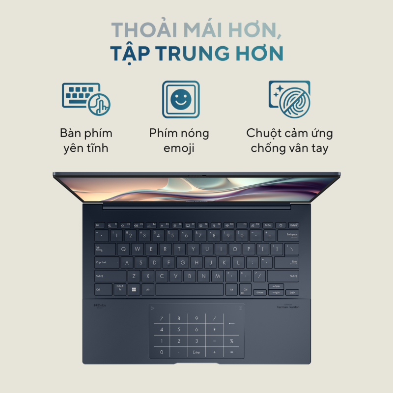 Laptop Asus Zenbook 14 OLED UX3405MA-PP588W (Ultra 5-125H | 16GB | 512GB SSD | Win 11 Home)