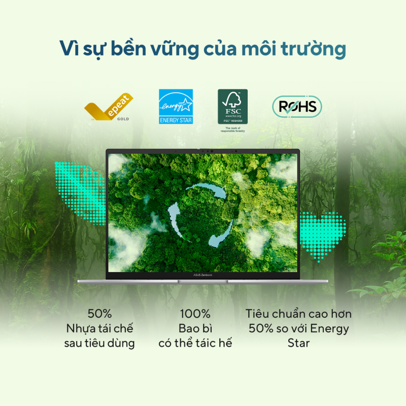 Laptop Asus Zenbook 14 OLED UX3405MA-PP588W (Ultra 5-125H | 16GB | 512GB SSD | Win 11 Home)