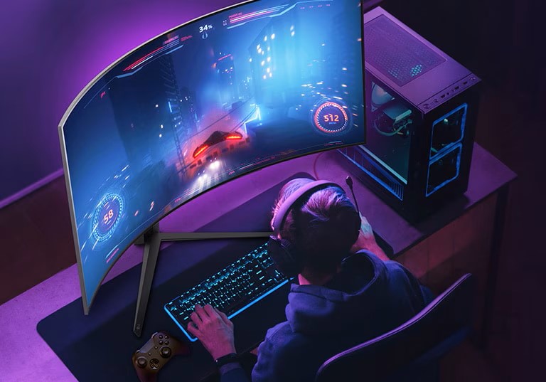 Màn Hình Gaming LG UltraGear 45GS95QE-B 45 inch WQHD OLED 240Hz 0.03ms