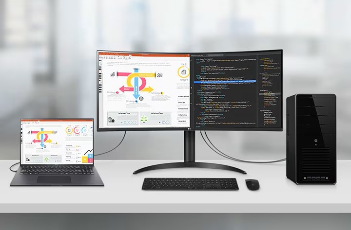 Màn Hình LG UltraWide 34WR55QK-B.ATV 34 inch QHD VA 100Hz