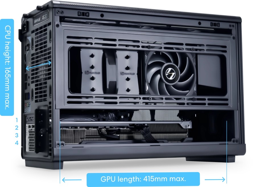 Vỏ Case Lian Li DAN A3-mATX - Black