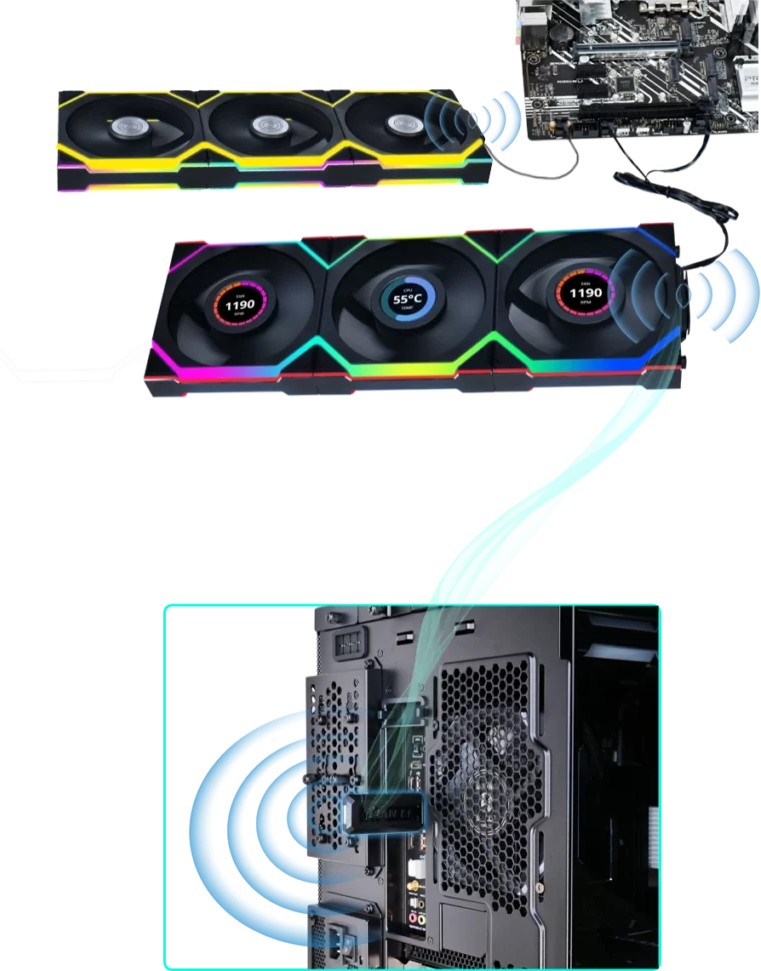 Bộ 3 FAN CASE LIAN LI UNI FAN SL Wireless 120