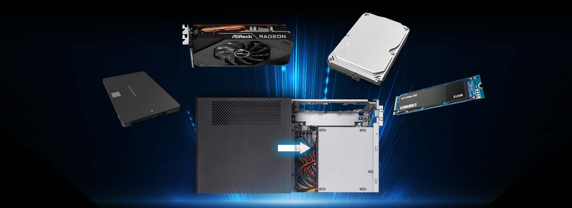 PC Gaming Mini Asrock Deskmeet X600 Ryzen 5 8500G | 8GB | 500GB SSD