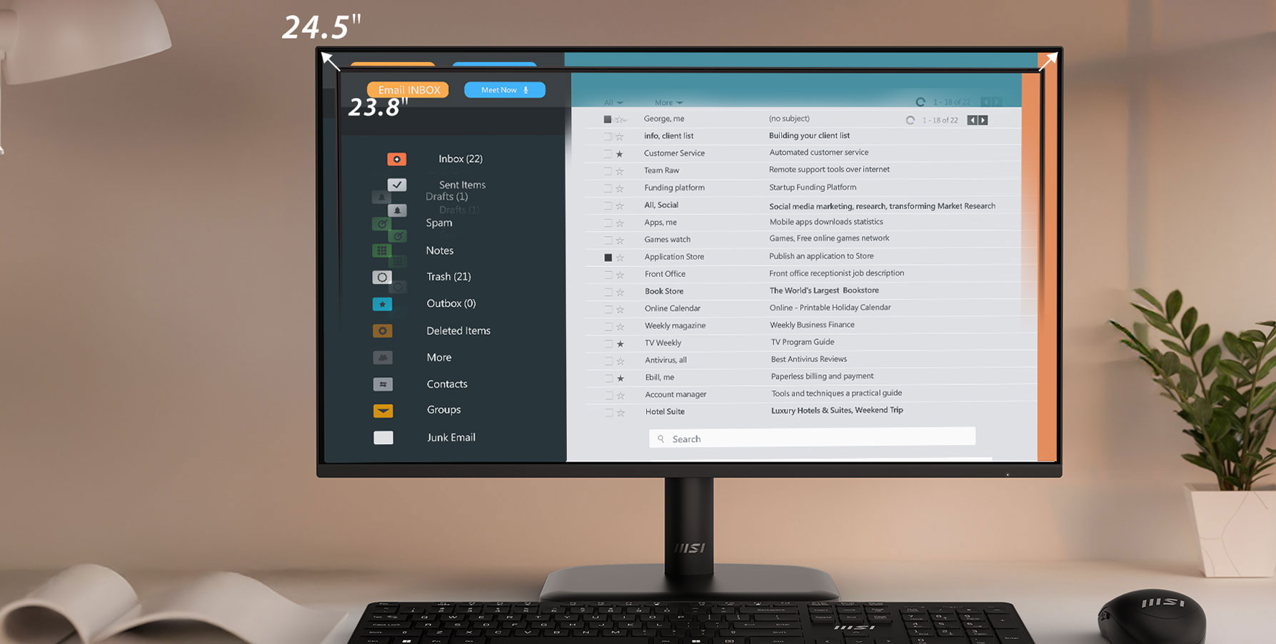Màn Hình MSI PRO MP251L E2 24.5 inch FHD IPS 120Hz