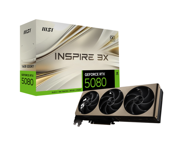 Card Màn Hình MSI GeForce RTX 5080 16G INSPIRE 3X OC