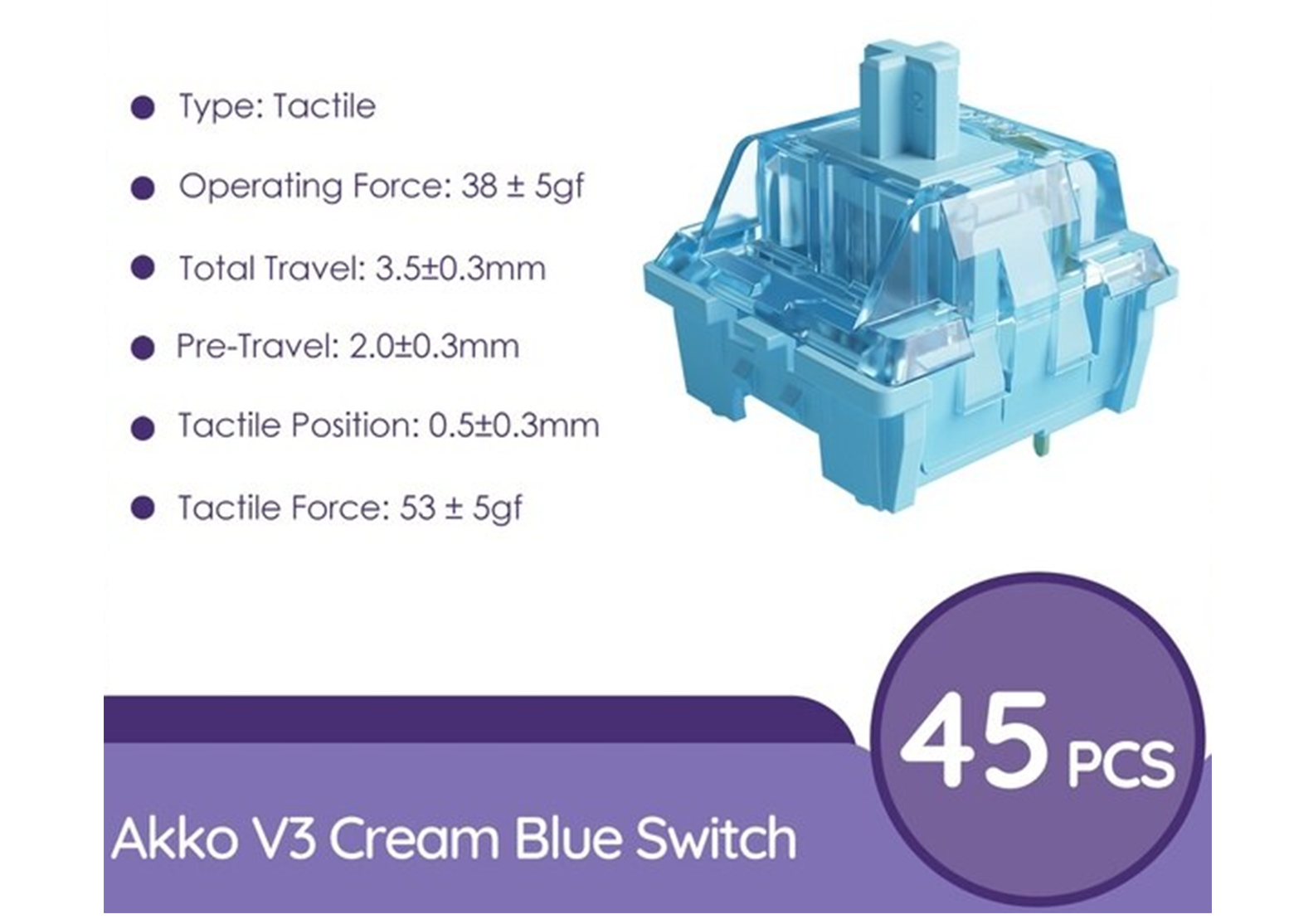 AKKO Switch Cream Blue V3 (45 Switch)