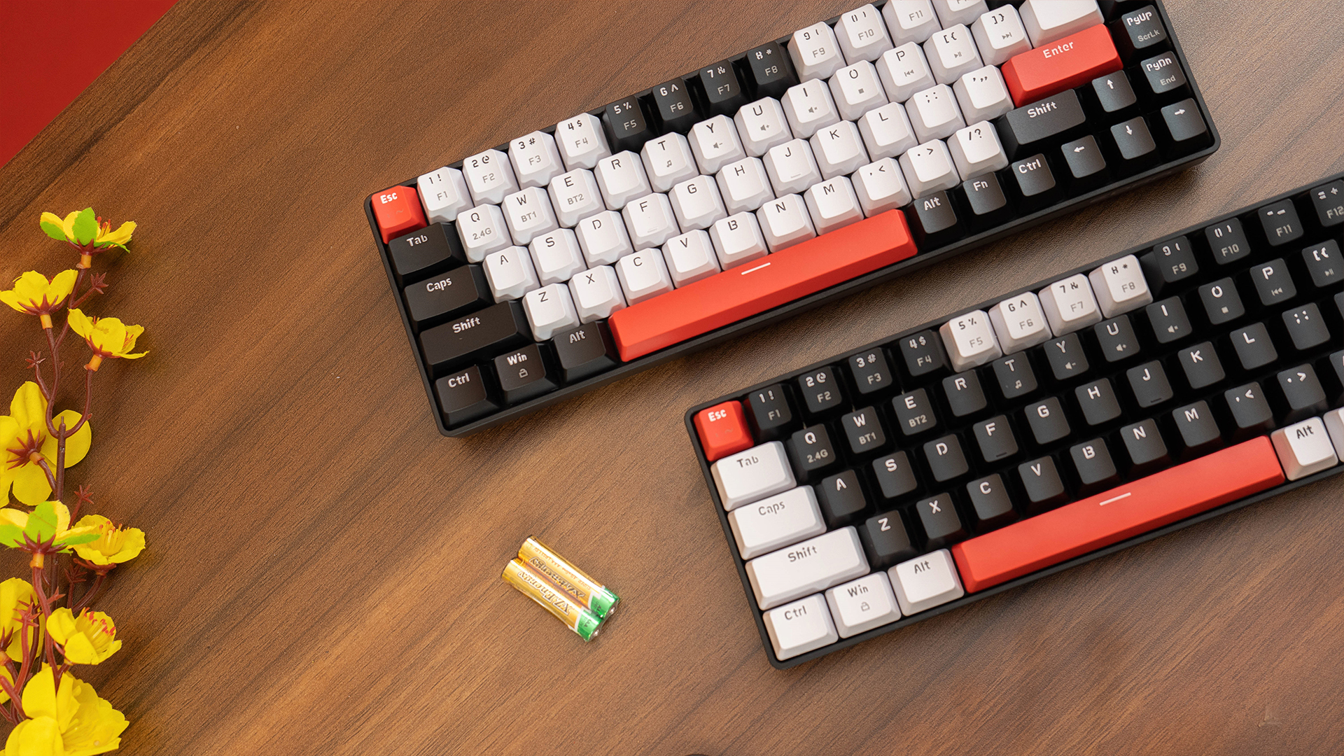 Bàn Phím Cơ Không Dây - E-Dra EK368L Dualmode - Black White