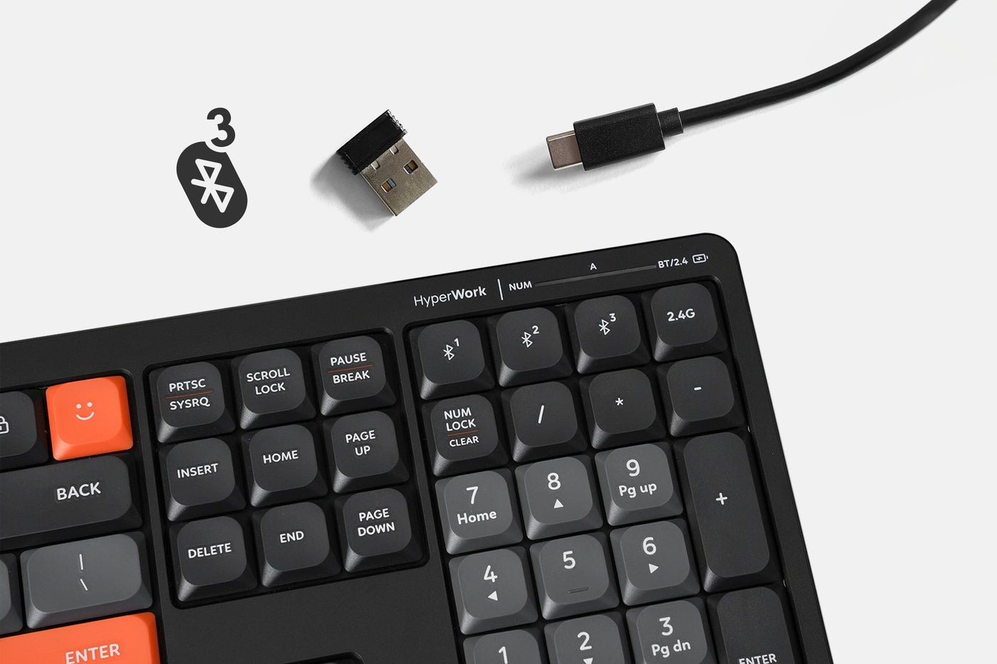 Bàn Phím Không Dây Hyperwork SilentKey TS01 Black