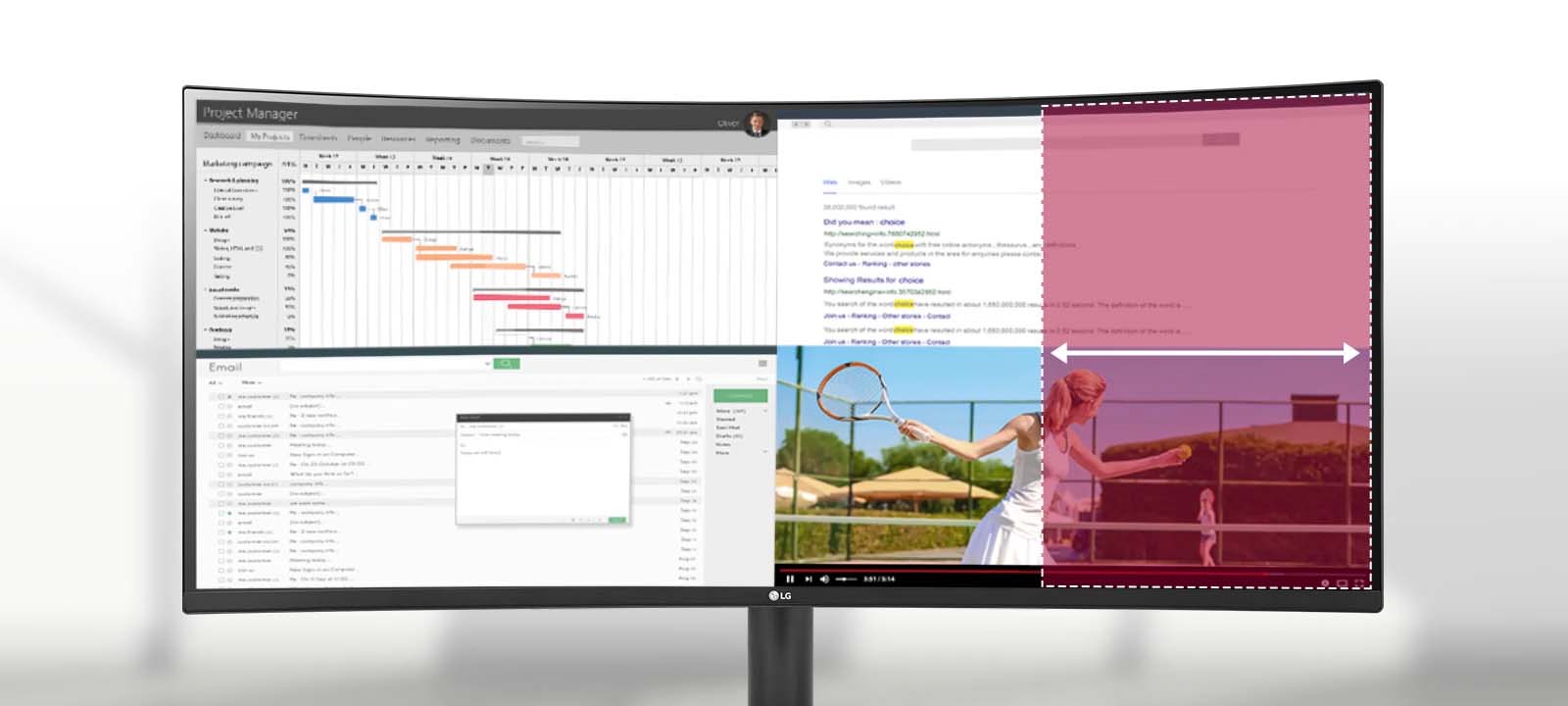 Màn Hình LG UltraWide 34WR55QC-B.ATV 34 inch QHD VA 100Hz