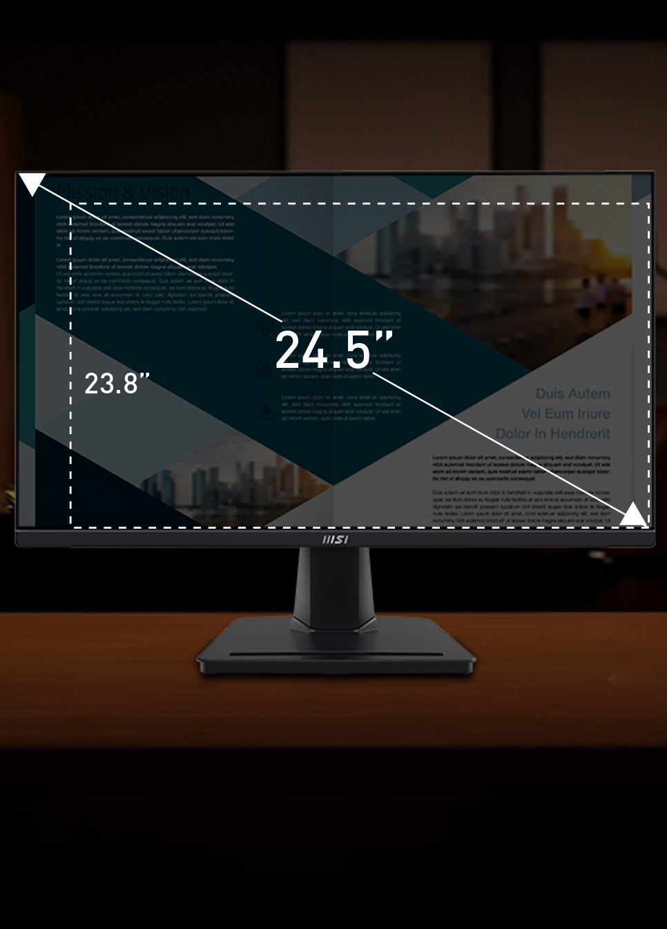 Màn Hình MSI PRO MP251 24.5 inch FHD IPS 100Hz