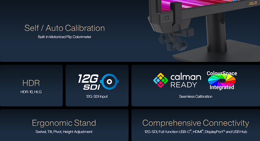 Màn Hình đồ hoạ Asus ProArt PA24US 24 inch IPS UHD 4K 95% DCI-P3 HDR 600 12G-SDI