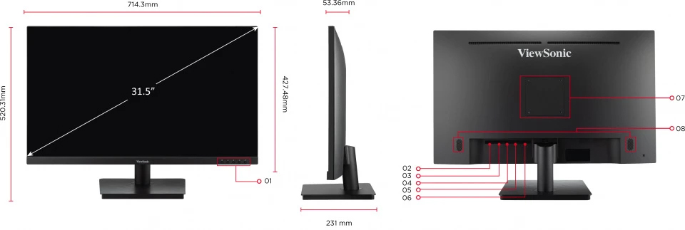 Màn Hình ViewSonic VA3209U-4K 32 inch UHD 4K IPS 60Hz