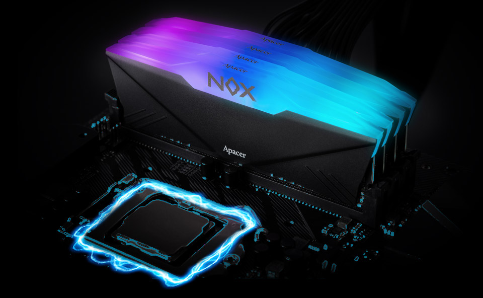 Ram PC Apacer Nox RGB 8GB DDR4 3200MHz CL16 (1x 8GB)