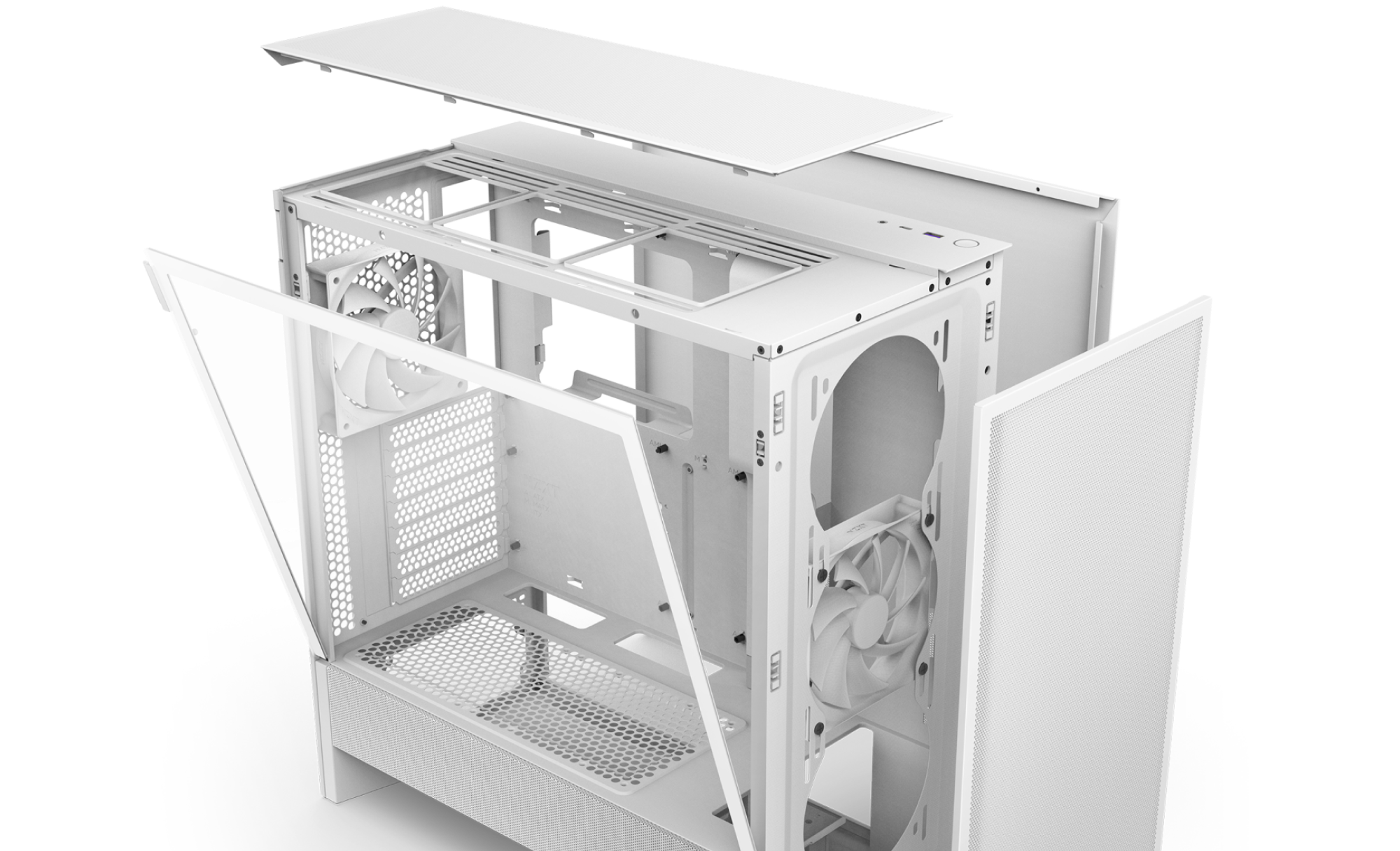 Vỏ Case Máy Tính NZXT H5 Flow 2024 White Mid Tower