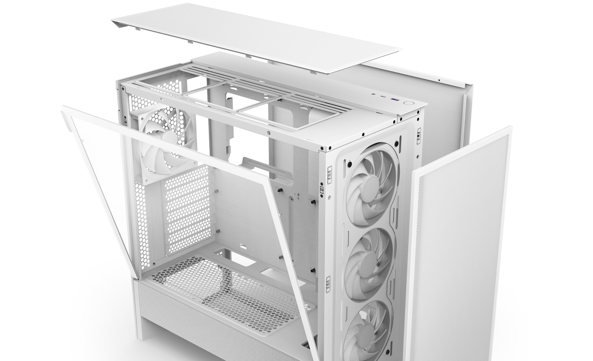 Vỏ Case Máy Tính NZXT H5 Flow RGB 2024 White Mid Tower