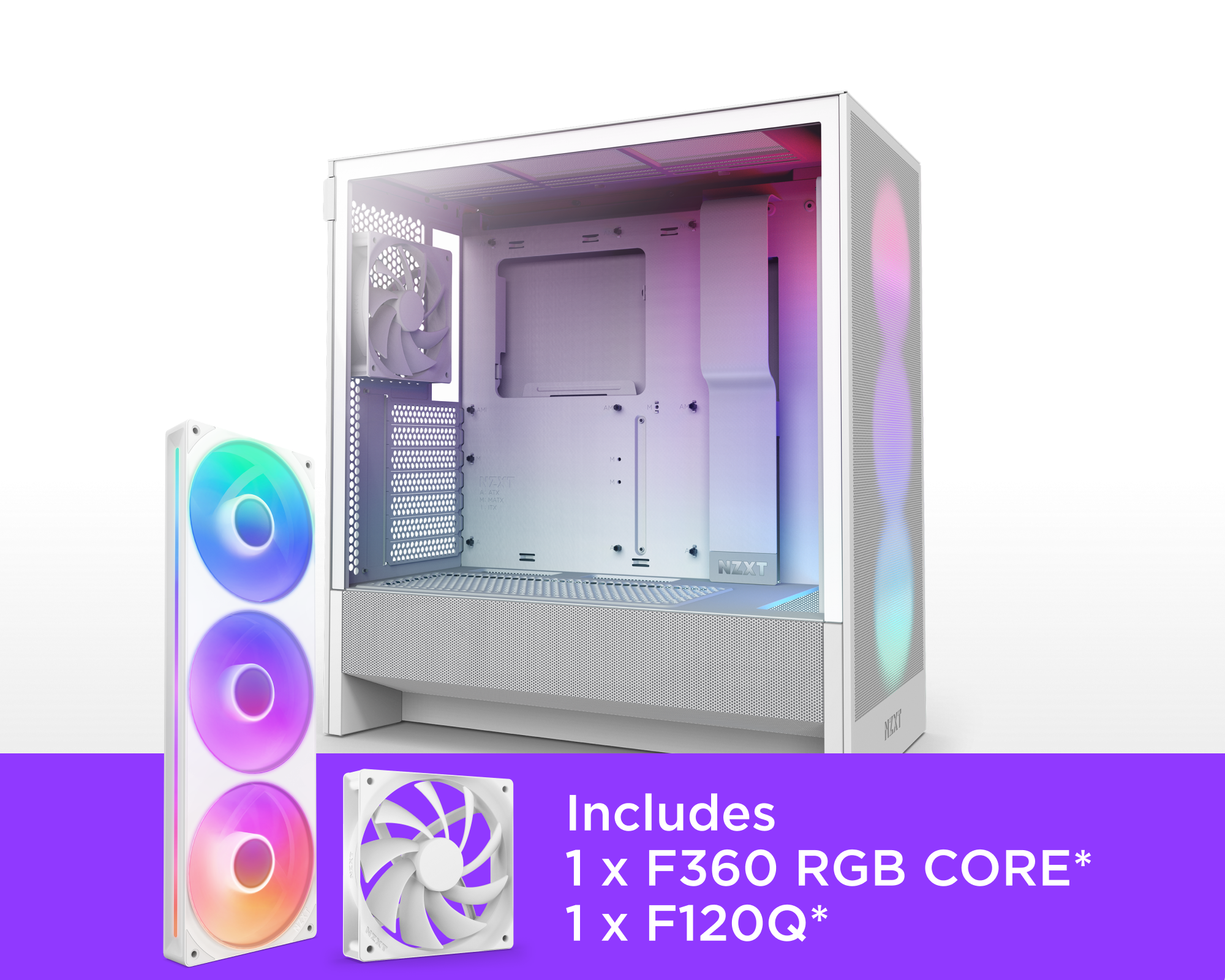 Vỏ Case Máy Tính NZXT H5 Flow RGB 2024 White Mid Tower