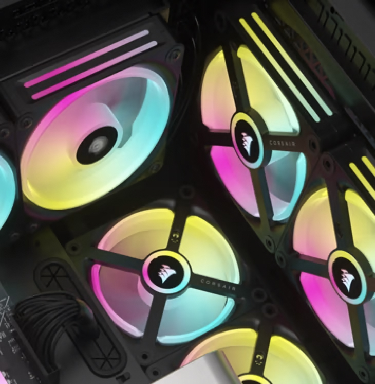 Fan Corsair iCUE LINK QX140 RGB 140mm PWM Magnetic Dome Black - Starter Kit