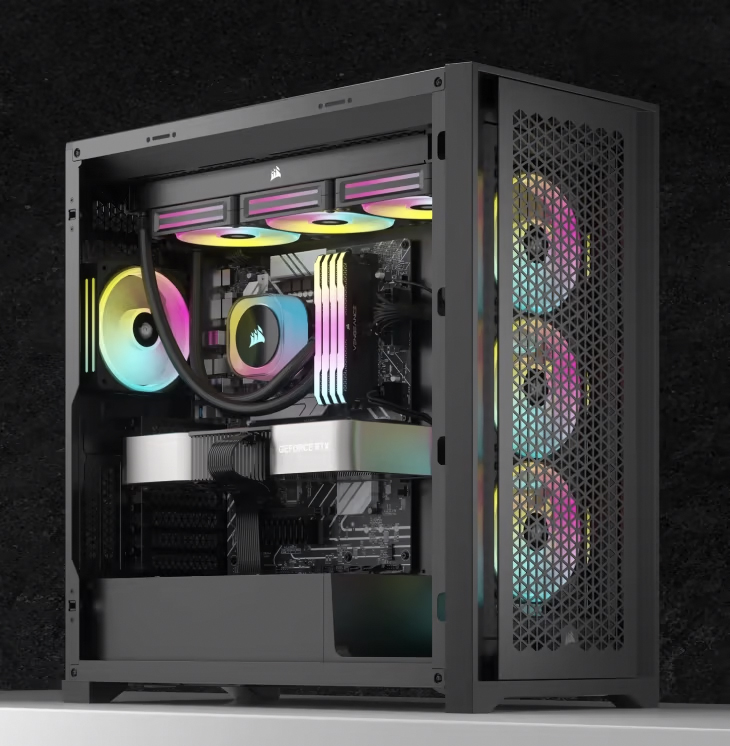 Fan Corsair iCUE LINK QX140 RGB 140mm PWM Magnetic Dome Black - Starter Kit