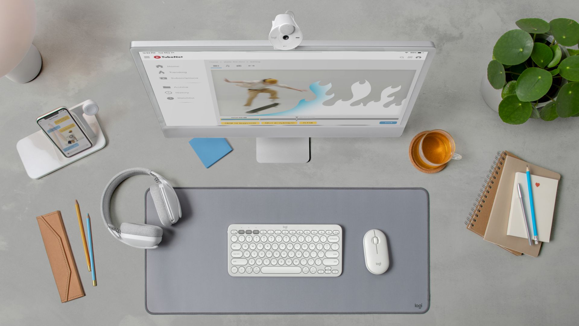 Chuột không dây Logitech Pebble Mouse 2 M350S (Wireless/Bluetooth)