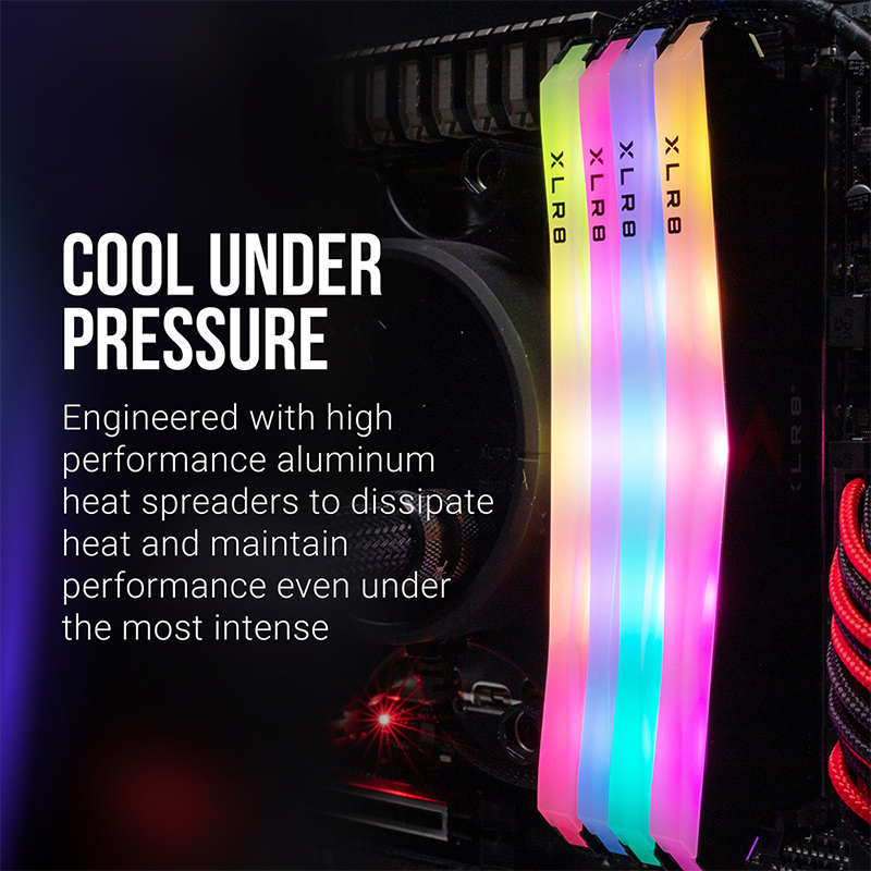 Ram PC PNY XLR8 Gaming EPIC-X RGB 16GB 3200 Mhz White (MD16GD4320016XRGBW)