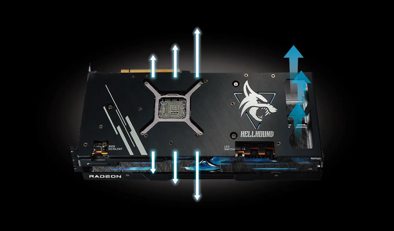 Card màn hình Power Color Hellhound AMD Radeon RX 7900 XTX 24GB GDDR6 (RX 7900 XTX 24G-L/OC)