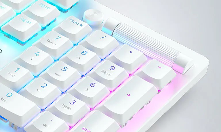 Bàn phím cơ Razer DeathStalker V2 Pro White Edition - Clicky Purple Switch