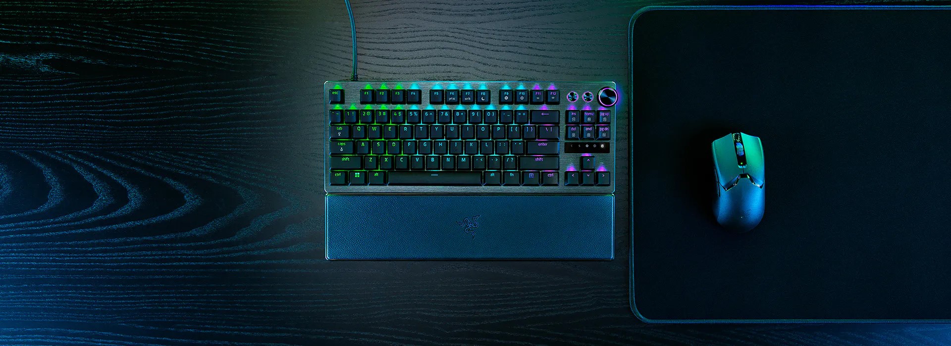Bàn phím cơ Razer Huntsman V3 Pro TKL Black White - Rapid Trigger