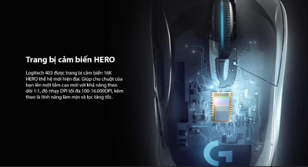 Chuột có dây Logitech G403 Hero Gaming
