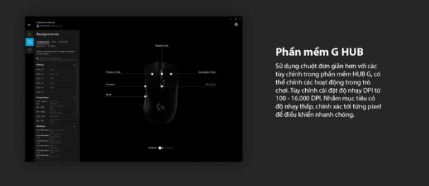 Chuột có dây Logitech G403 Hero Gaming