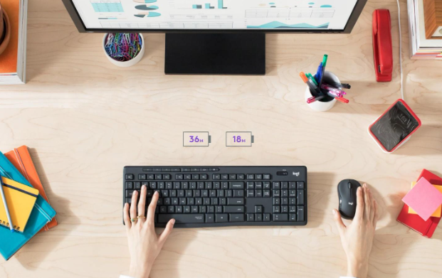 Bộ bàn phím chuột không dây Logitech MK295 