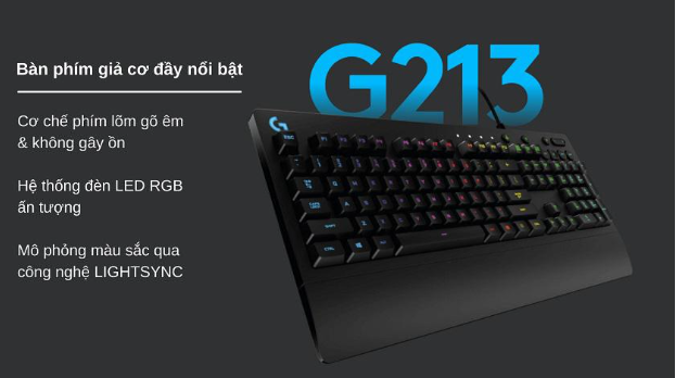 Bàn phím giả cơ Logitech G213 Prodigy Gaming