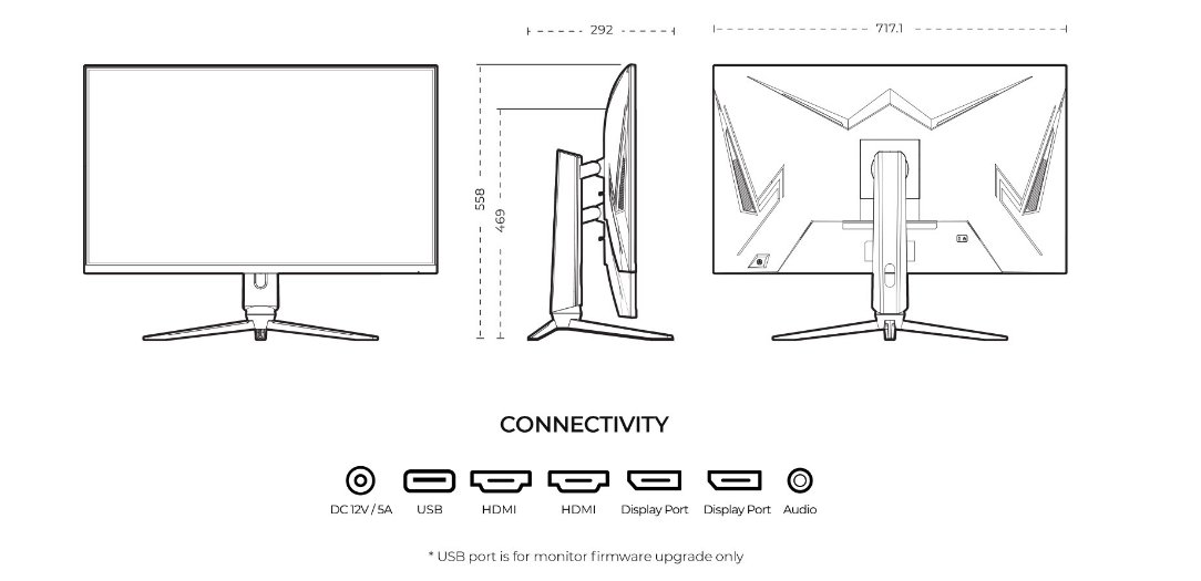 Màn Hình Gaming Galax Vivance-32Q 32 inch 2K IPS 165Hz 1ms (VI-32Q)