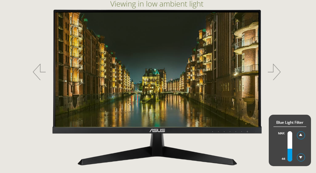 Màn Hình Gaming ASUS VY229HF Eye Care 22 inch FHD IPS 100Hz 1ms