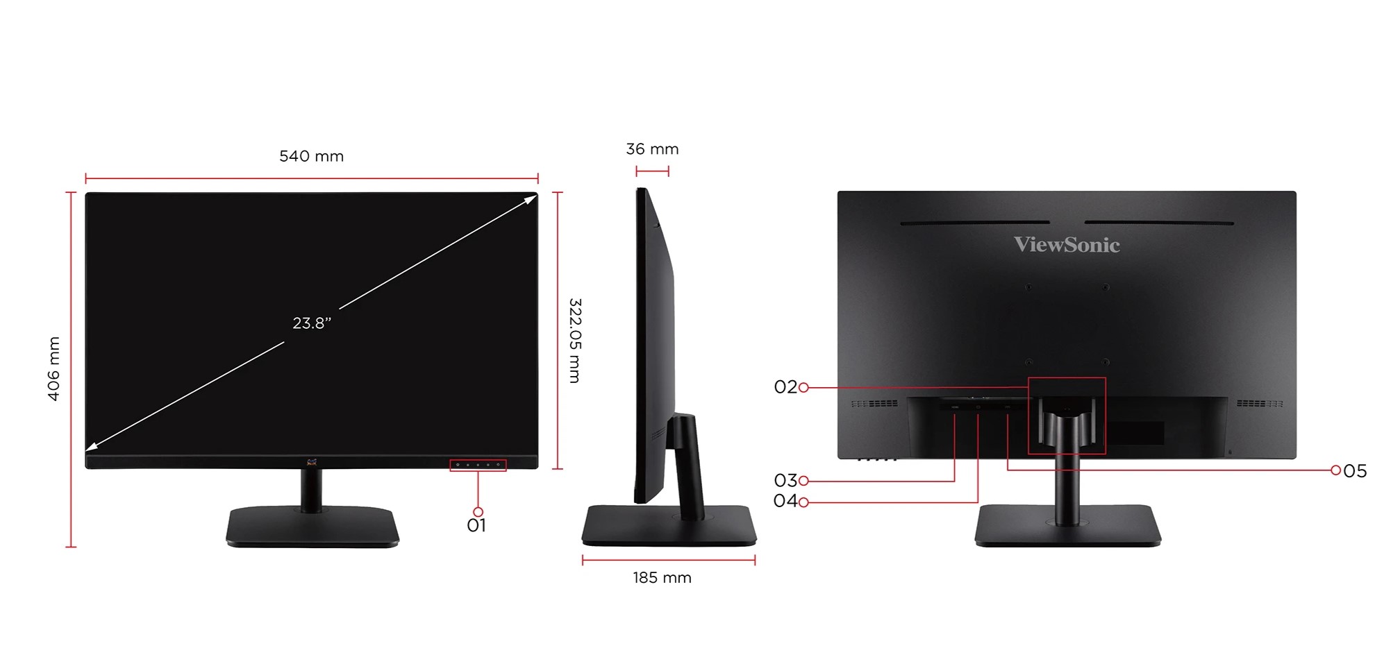 Màn Hình ViewSonic VA2432A-H 24 Inch FHD IPS 120Hz 1ms 105% sRGB