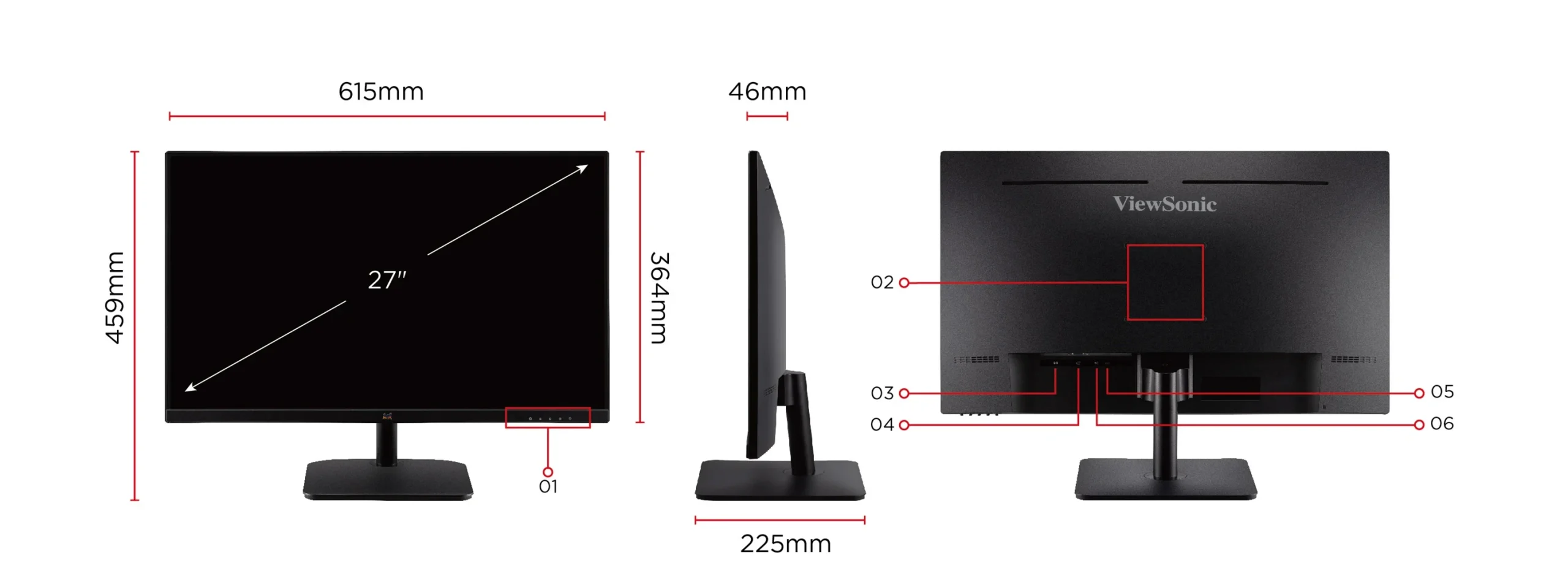 Màn Hình ViewSonic VA2732A-H 27 Inch FHD IPS 120Hz 1ms 109% sRGB