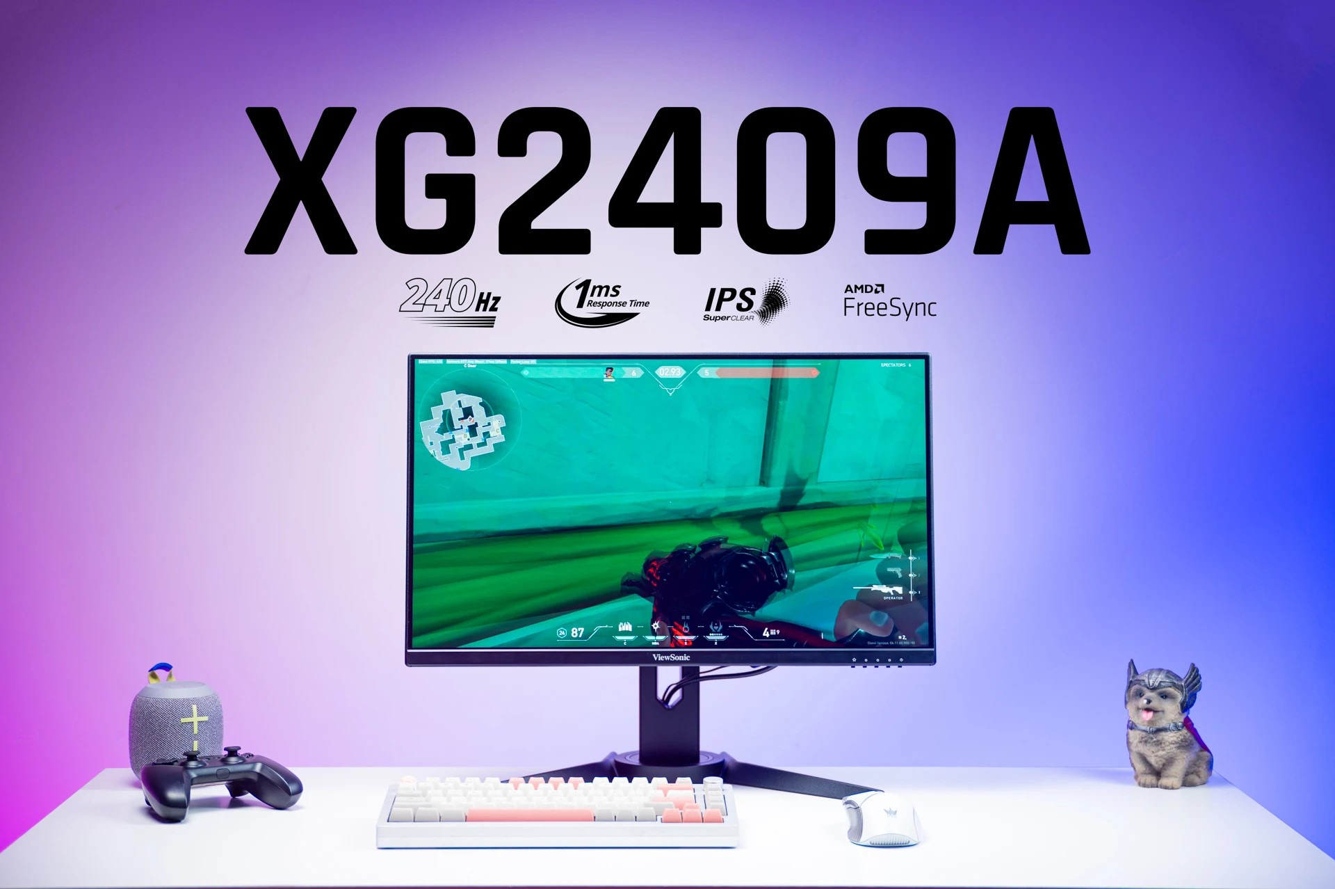Màn Hình Gaming ViewSonic XG2409A 24 Inch FHD IPS 240Hz 1ms