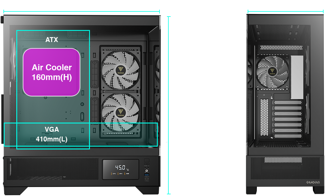 Vỏ máy tính Gamdias ATLAS M1 Black