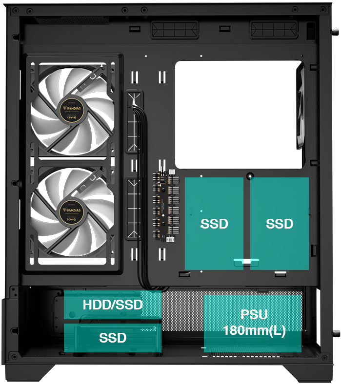 Vỏ máy tính Gamdias ATLAS M1 Black