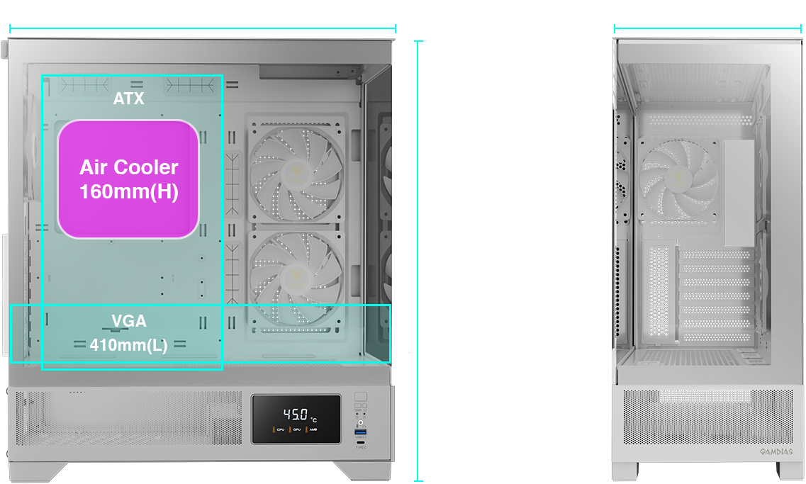 Vỏ máy tính Gamdias ATLAS M1 White