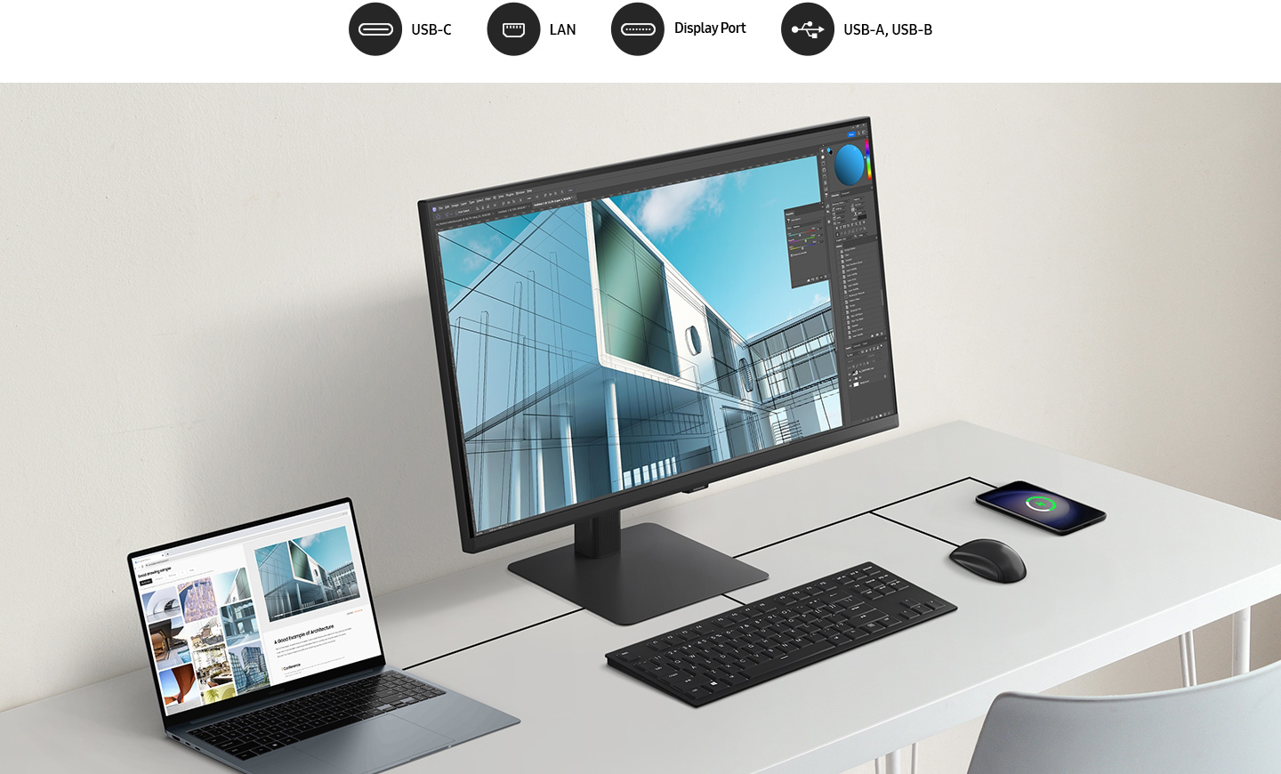 Màn Hình đồ hoạ Samsung ViewFinity S8 S80UD LS27D804UAEXXV 27 inch 4K IPS 60Hz